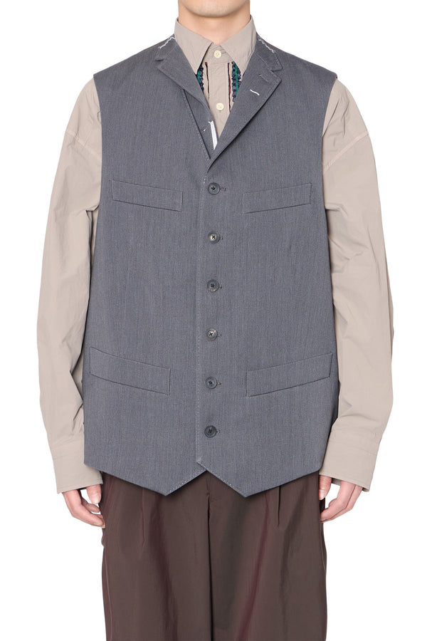 kolor 19aw ラギットサージ アシンメトリーコート　グレー　サイズ2 kolor 19aw ラギットサージ アシンメトリーコート グレー サイズ